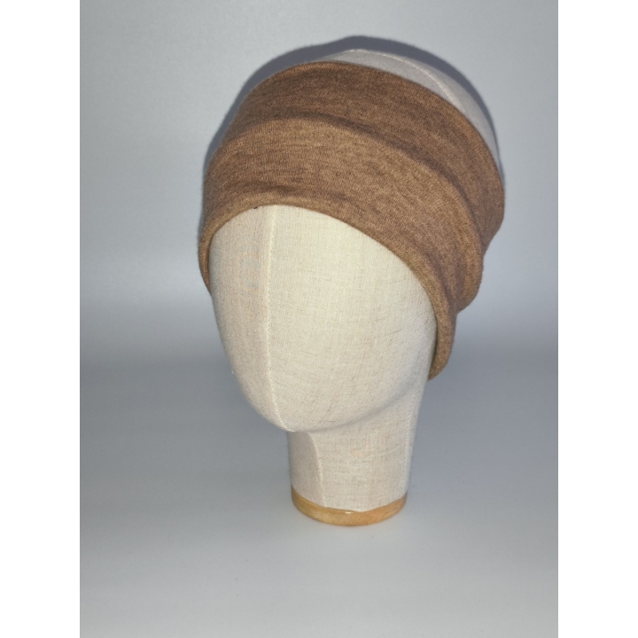 Gładka opaska merino dwuwarstwowa w kolorze trzciny cukrowej