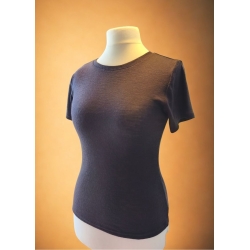 T-SHIRT MERINO DAMSKI CZEKOLADOWY BRĄZ -  S/M
