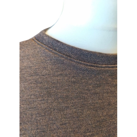 Bluza wełniana oversize czekoladowy brązowo - beżowa L/XL