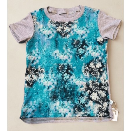 T-SHIRT MERINO DZIECIĘCY Turkusowy 122/128