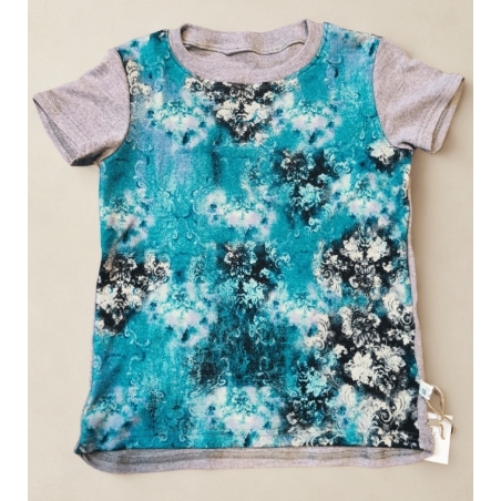 T-SHIRT MERINO DZIECIĘCY Turkusowy 122/128