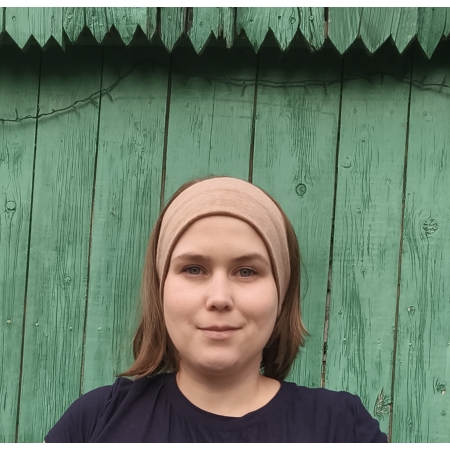 Gładka opaska merino dwuwarstwowa w kolorze trzciny cukrowej