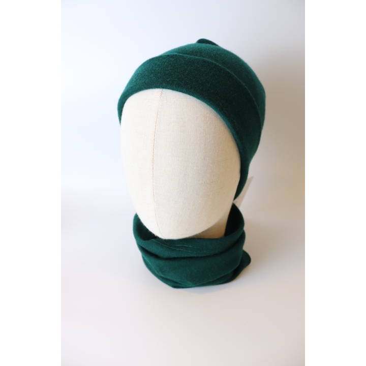 Jednowarstwowy dziecięcy komin tuba  -butelkowa zieleń